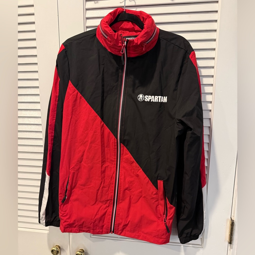 Spartan Red and Black Windbreaker Jacket